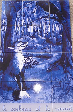 Le corbeau et le renard - céramique