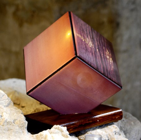 Céramique cube "couché de soleil" sur saint jean de luz